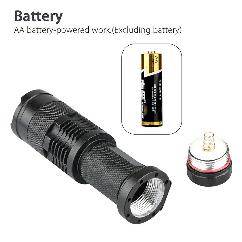 LED Ultra Violet UV 365 nm Blacklight Flashlight Inspection Lamp Torch Fa.l8