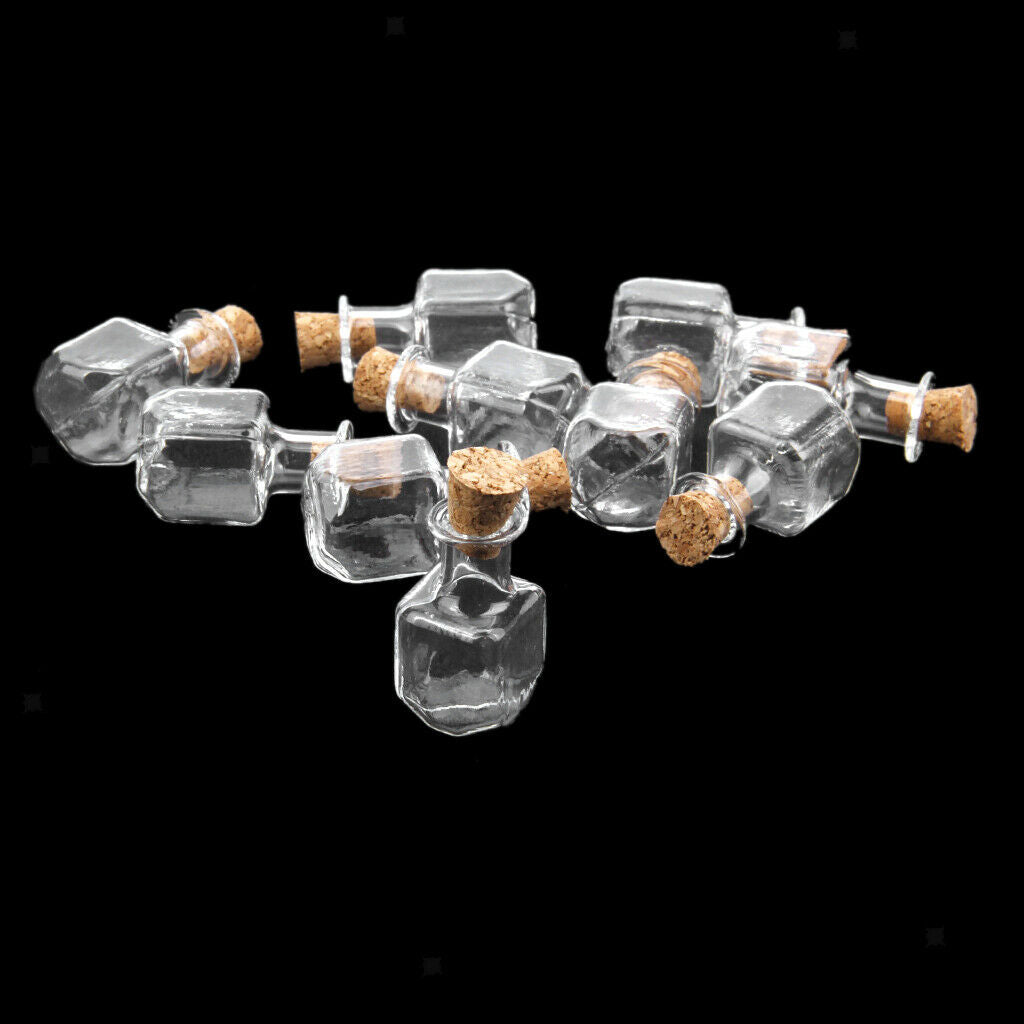 10Pieces Bottle Pendants + 50Pieces Screw Eye Pin + 50 Pieces Split Key Ring
