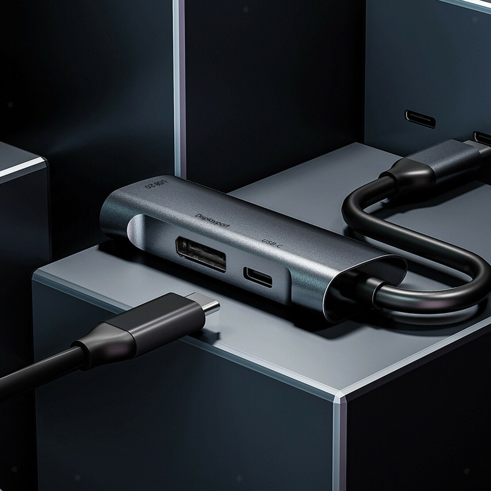 USB C to Display Adapter 480Mbps 60W PD Charger for MacBook Pro Smartphones
