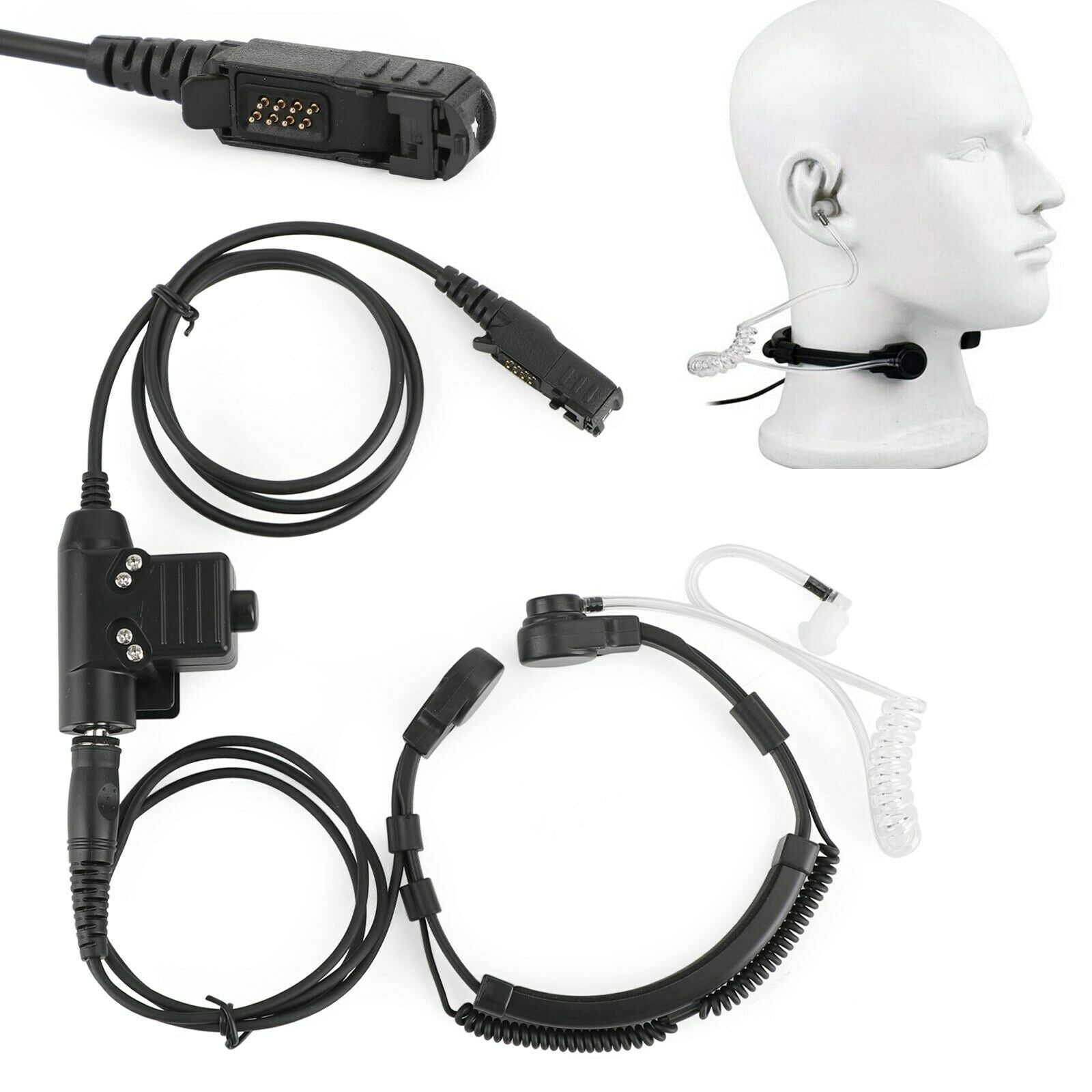 Throat Mic Microphone Headset Fit for XPR3300 3500 6600 P6620 E8600 MTP3150