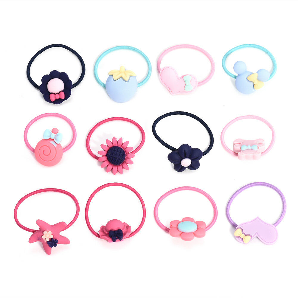 Baby Kids Hair Accessories 10x Girls Elastic Hair Band Ties Ponytail Holder Set