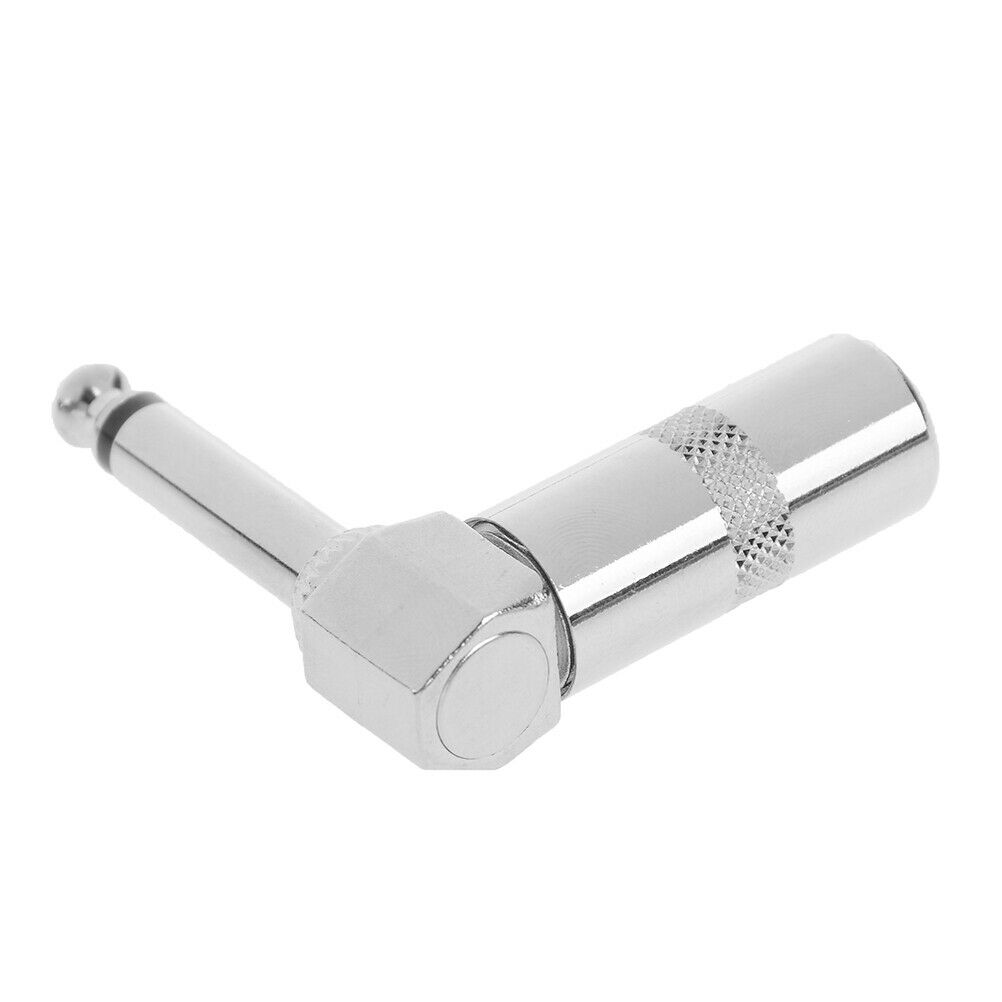 1/4 Inch 6.35mm Jack Right Angle Male Mono Plug L-shape Connector Guitar .l8