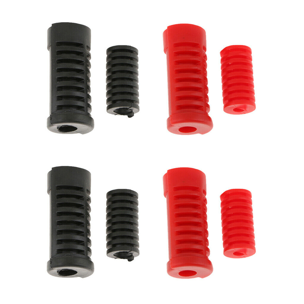 8Pcs Motorcycle Gear Shift Shifter Lever Rod & Footrest Pedal Rubber Covers