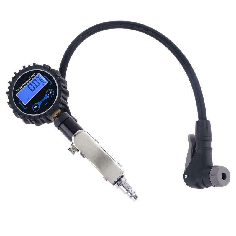 Digital Tire Inflator Pressure Gauge 200 PSI Air Chuck Heavy Duty Air Inflating