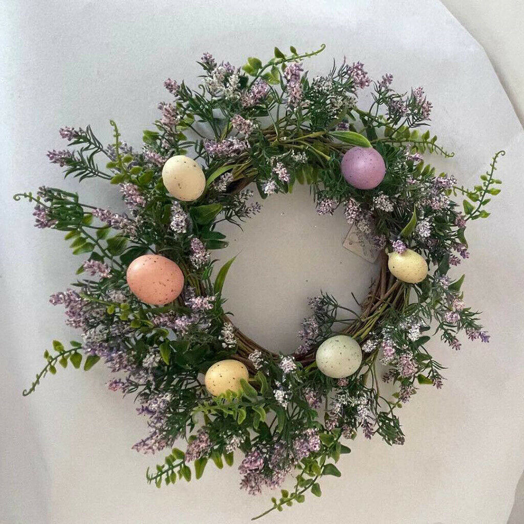Easter Wreath Spring Garland Front Door Wall Hanging Holiday Ornaments