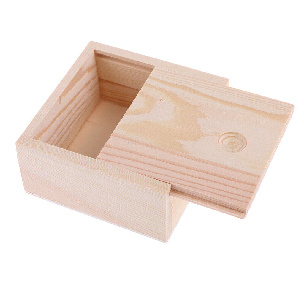 Small Plain Nature Wooden Container Box Gift Small Gadgets Wood Storage Case