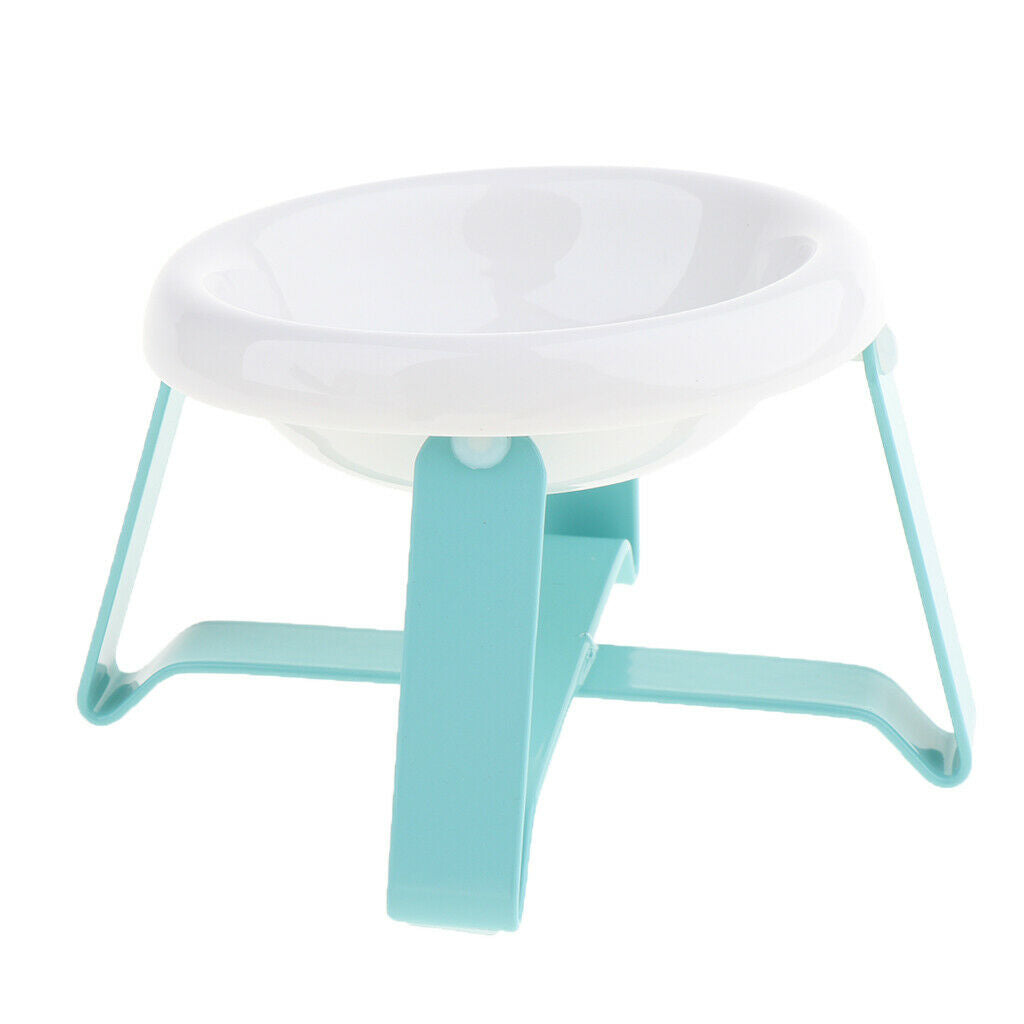 Pet Bowl Holder Cat Dog Dining Table Bowl Non-Slip Stand Support Green