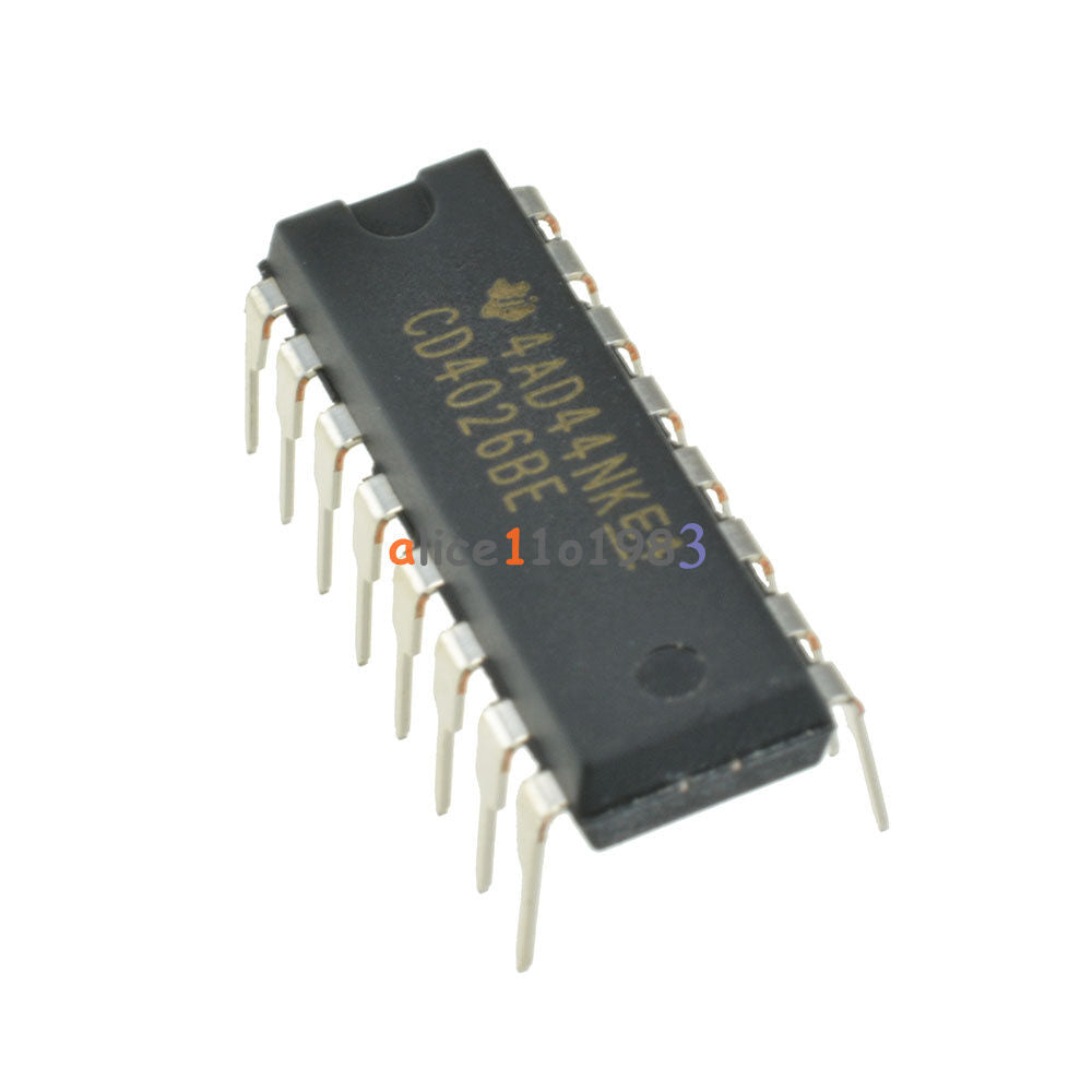 10pcs CD4026 CD4026BE 4026 IC CMOS Counters Decade/Divider DIP-16