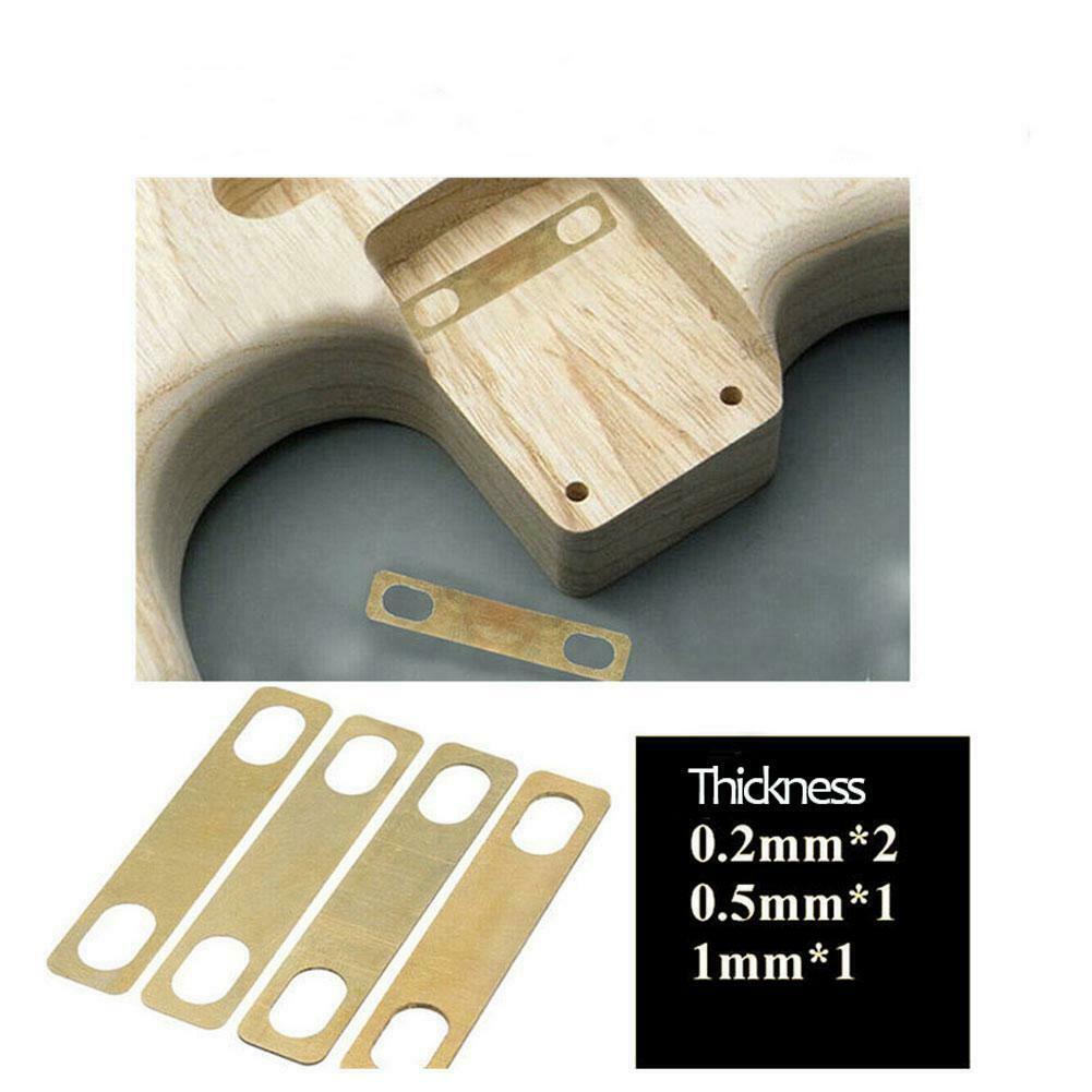 4x Replacement Heightening Gaskets Bass Brass Tool Guitars Neck Shim Connections