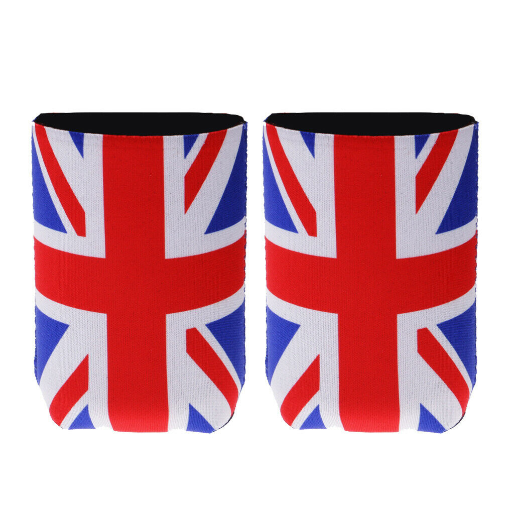 2pcs Union  Britain Uk Flag Beer Stubby Tin Can Device of