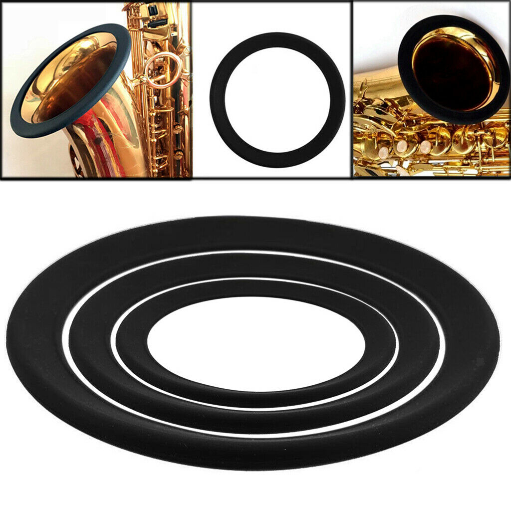 Silicone Sax Saxophone Noise Mute Ring Silencer Dampener Parts 11cm