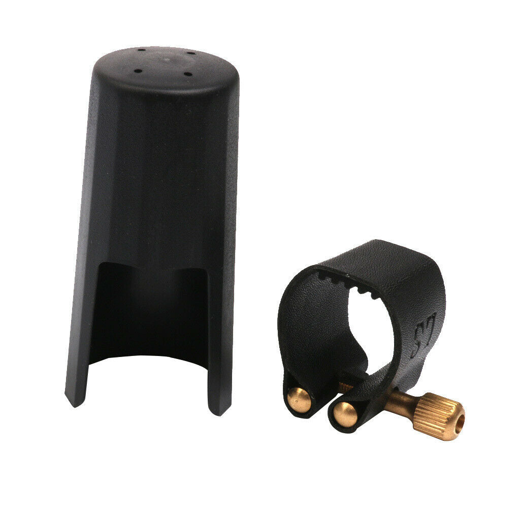 Bb Clarinet Mouth   Cover And PU Leather Ligature Clip