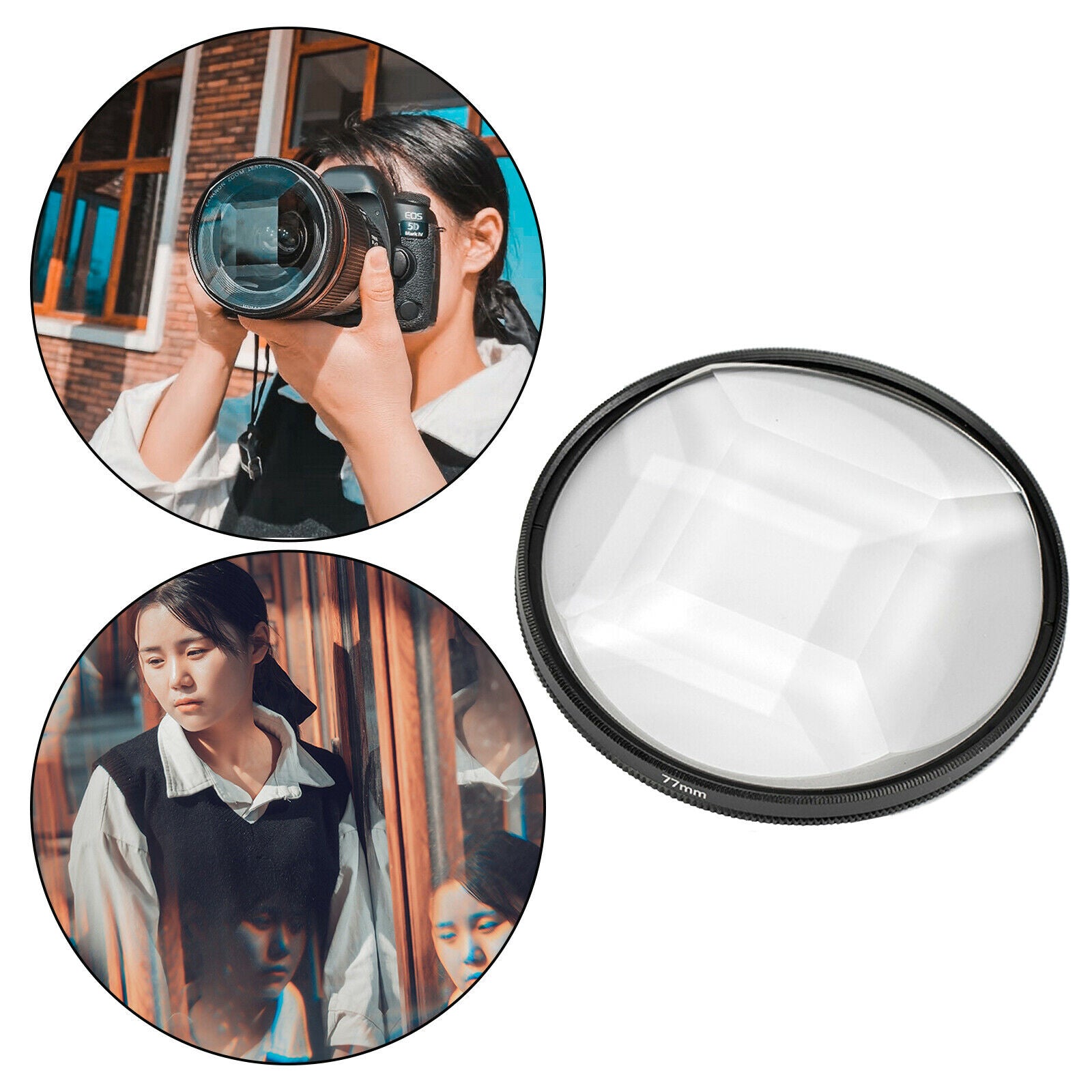 77mm Prism Camera Glass Filter Photo Optical Glass Lens for SLR Photography