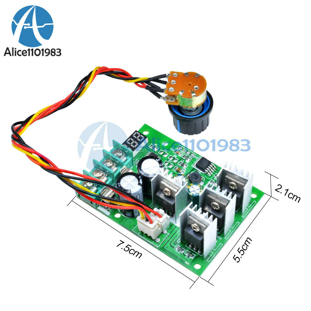 30A DC6-60V PWM Motor Speed Controller Module Dimmer Current Regulator+ Display