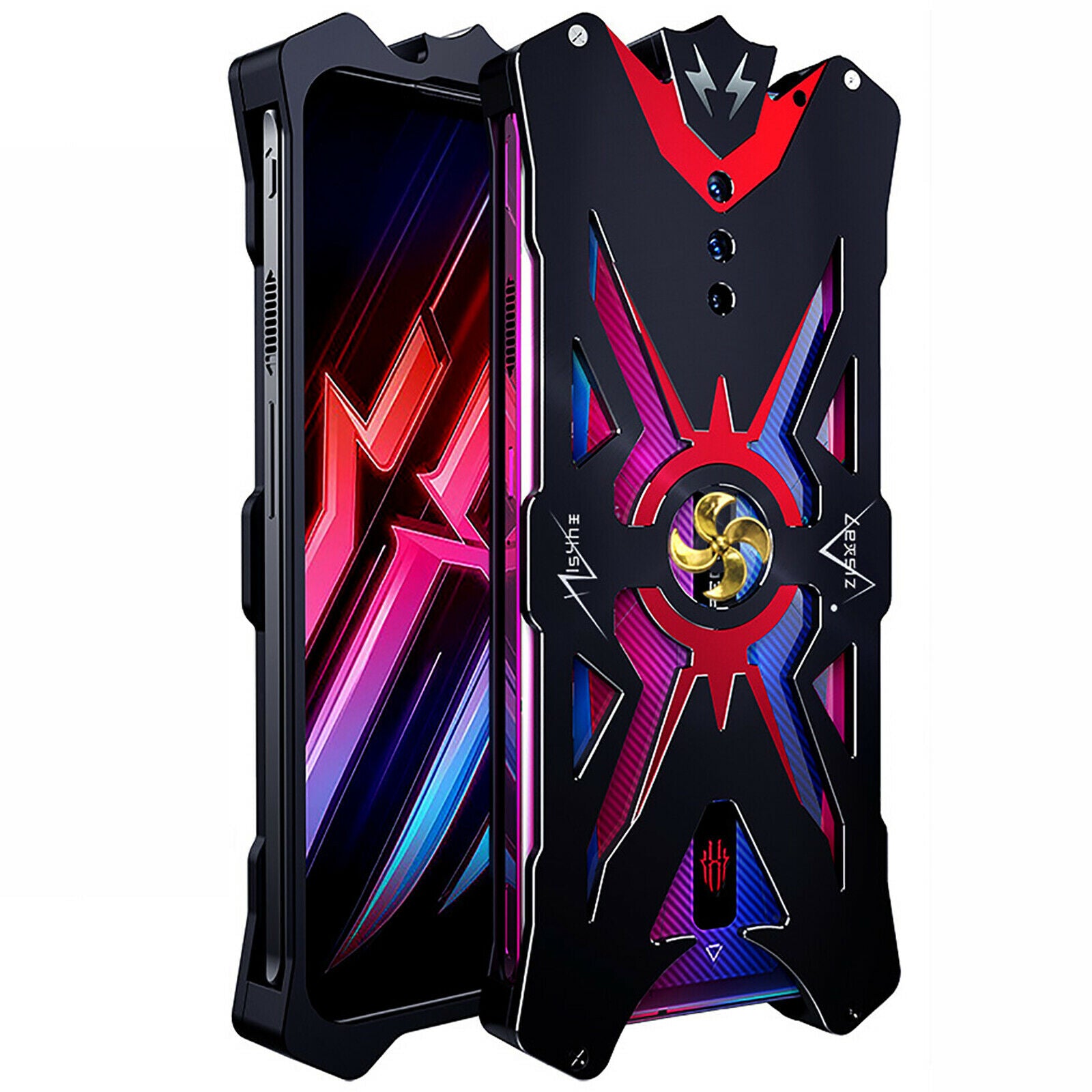 Metal Shockproof Phone Case Cool Anti-fall Back Cover for Red Magic 6/6pro