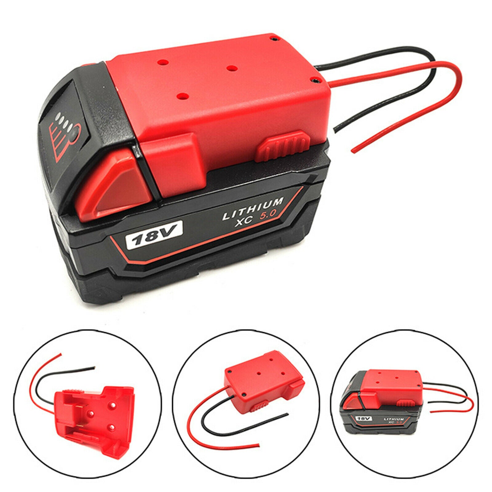Battery Adapter Converter 12AWG for 18V M18 Dock Power Camping Equipment