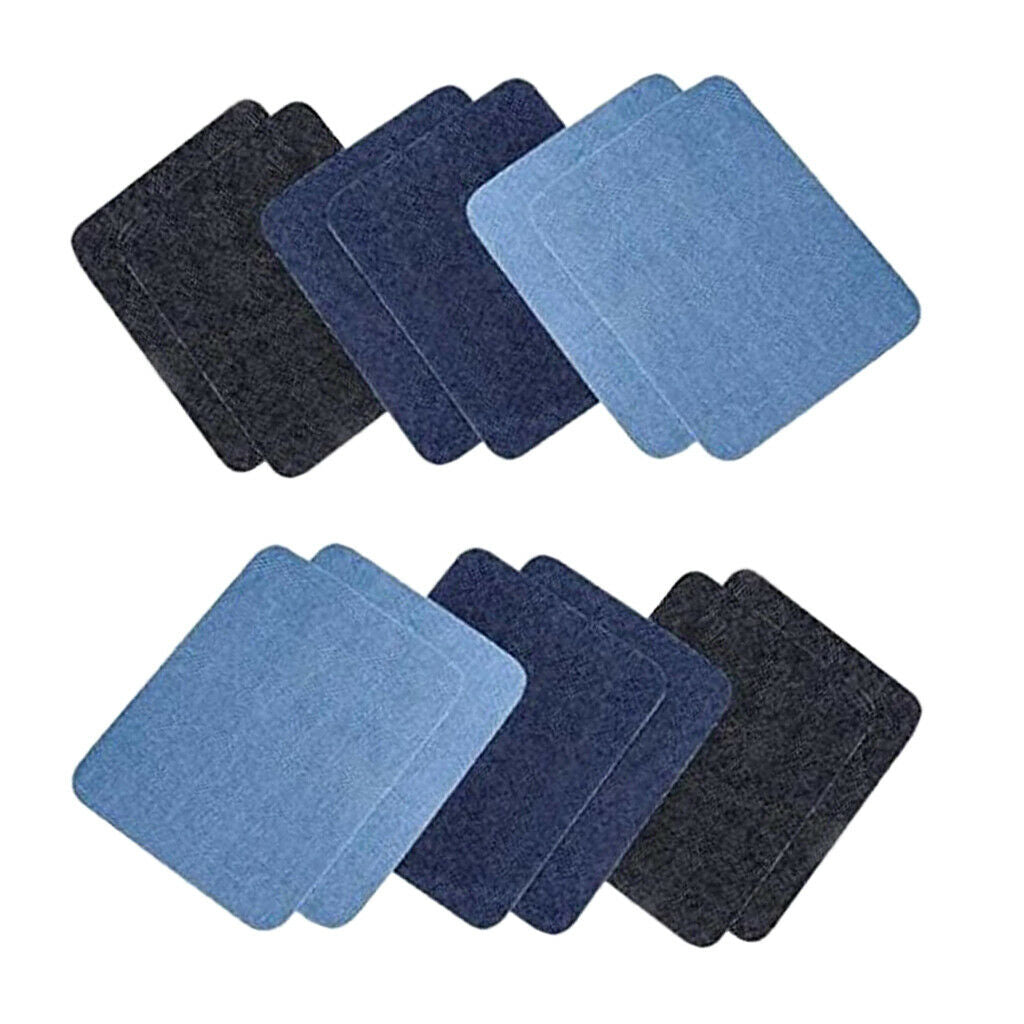 12 pieces iron-on patches denim iron-on patches iron cotton patches