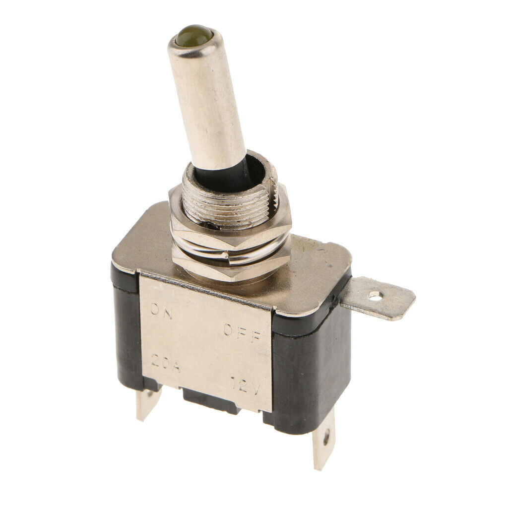 on/OFF Mini 12V 20A Flick Toggle Switch Car   2Pin 28x15mm with Light