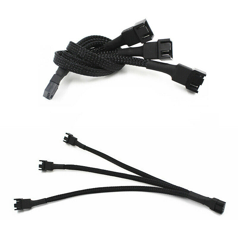 1PC 3pin Fan Sleeved Extension Splitter Hub Cables Motherboard CPU 3 pin .l8