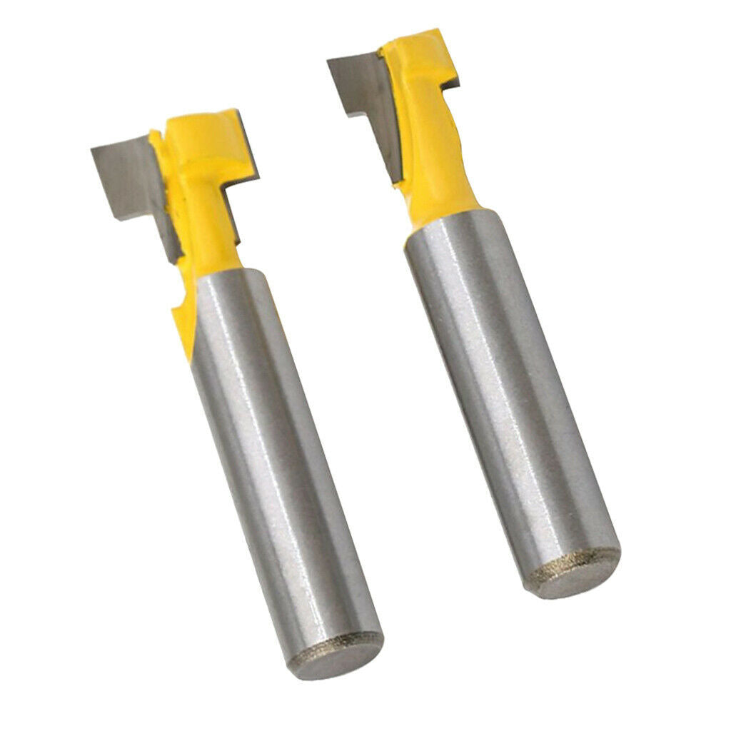 4 Pieces 8mm Shank Keyhole T-Slot Woodworking Cutter Router Bit 1/2" & 3/8