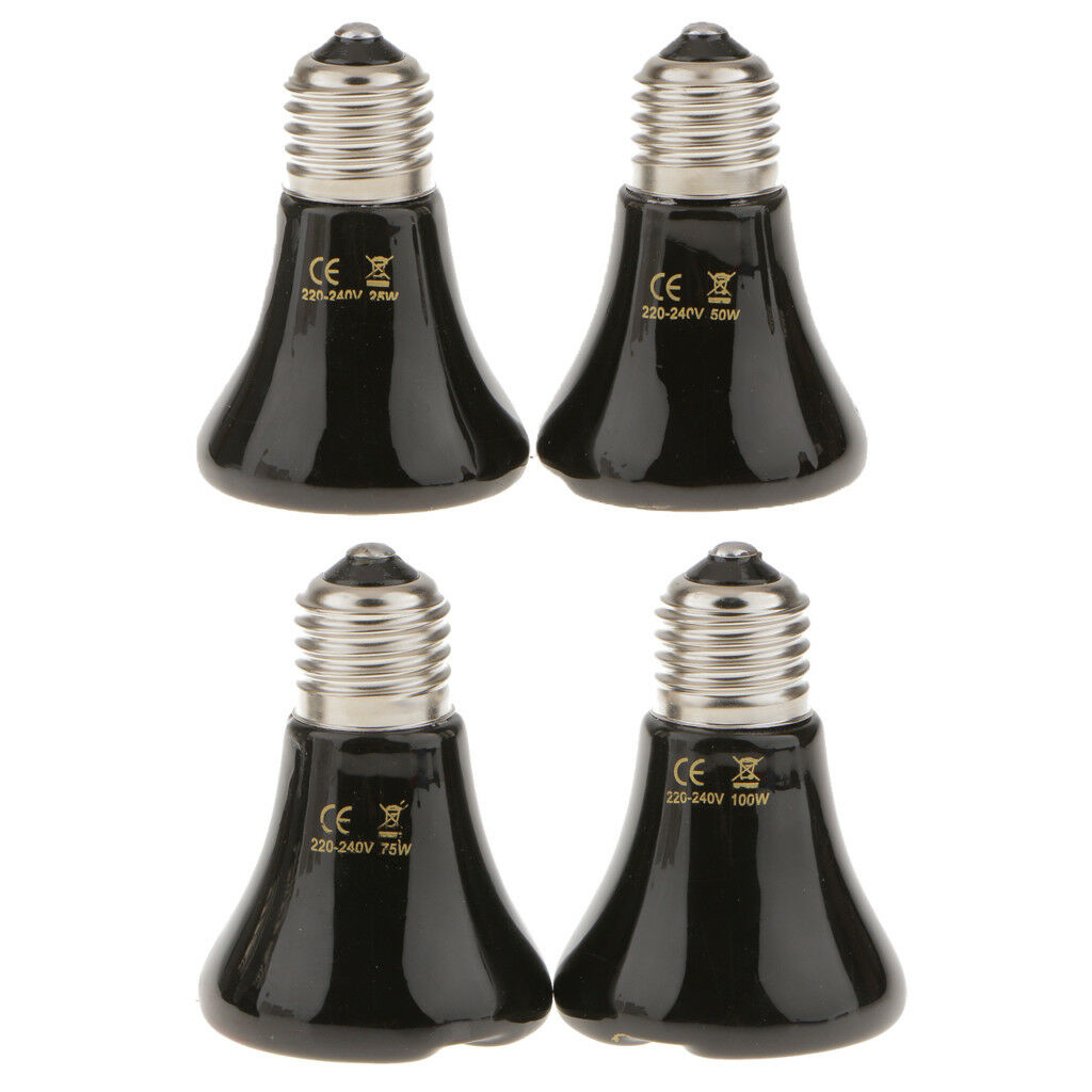 100W Reptile Terrarium Infrared Heat Emitter Basking Spot Light Bulb Dia.6cm
