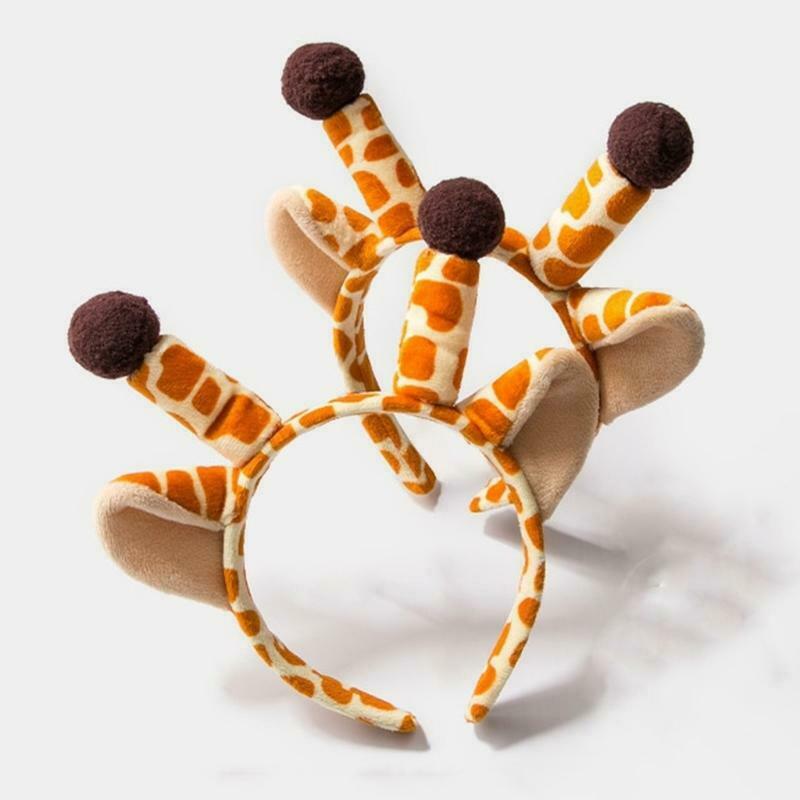 Plush Giraffe Ears Headband Stuffed Cartoon Headband Performance Hair Accessorie