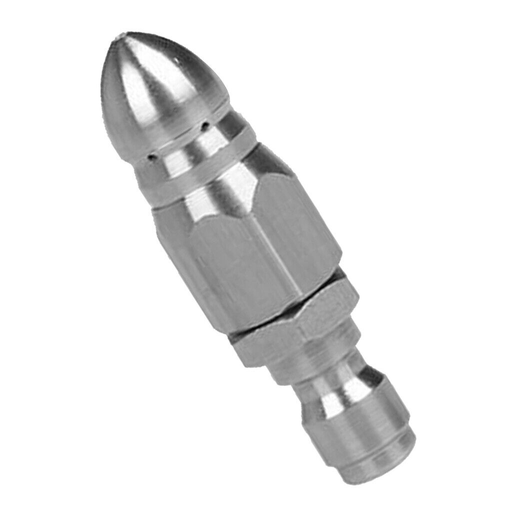1/4 Inch Quick Plug Steel Pressure Washer Drain Hose Jetter Spray Nozzle