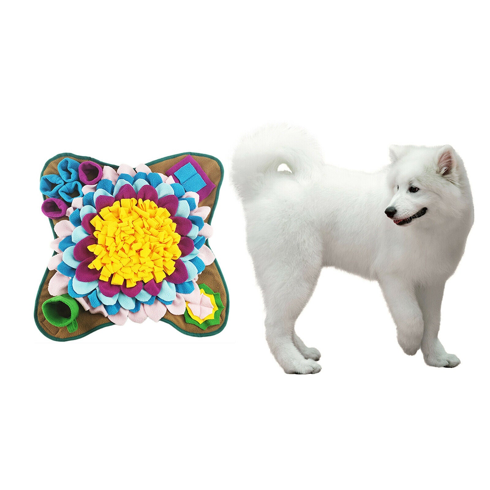 Flowers Snuffle Treat Mat For Dogs Cats Training Slow Feeding
