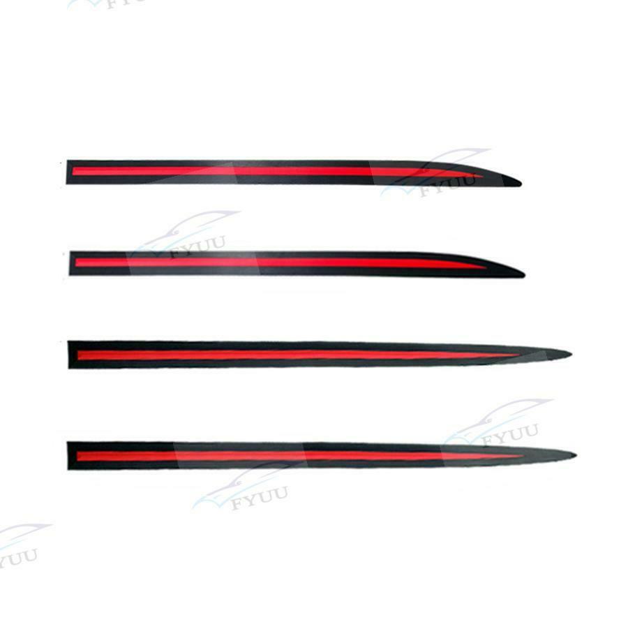 4Pcs Side Skirt Door Side Line Sill Garnish Body Molding Trim Cover UNIVERSAL
