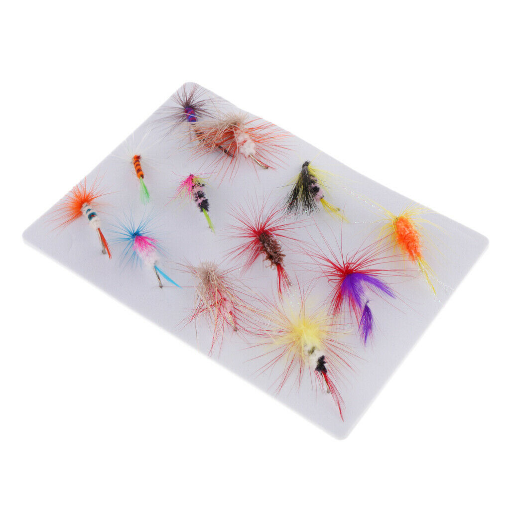 12pcs Saltwater Flies Bass Trout Minnow Lures Fishing Flies Fly Assortment