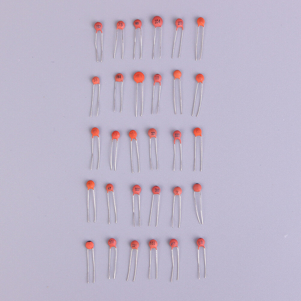 300pcs 30Values 2pf-0.1UF Ceramic Capacitor Assorted kit Assortment SetH WF