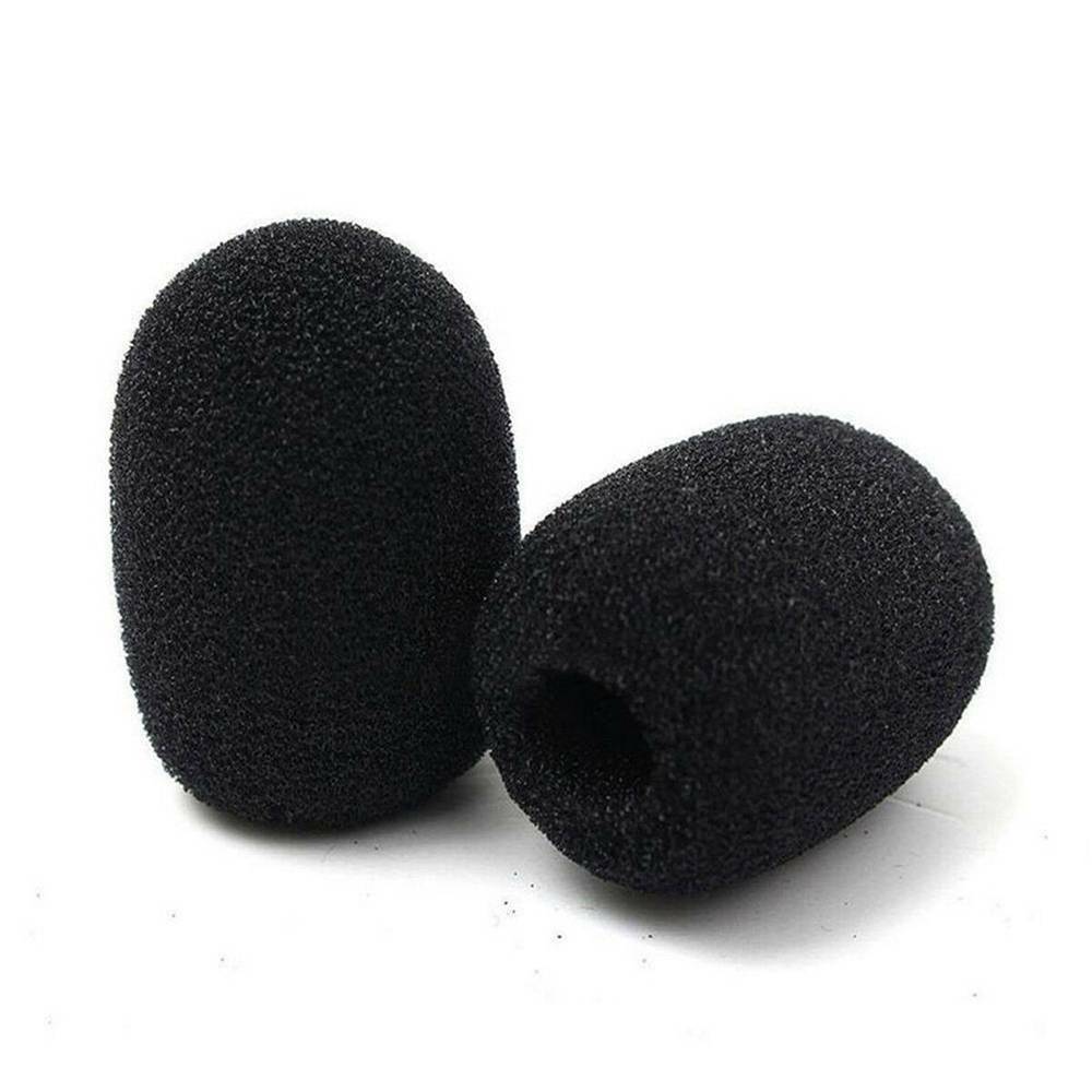 10x Microphone Headset Grill Windscreen Sponge Foam Black Mic Cover Sets