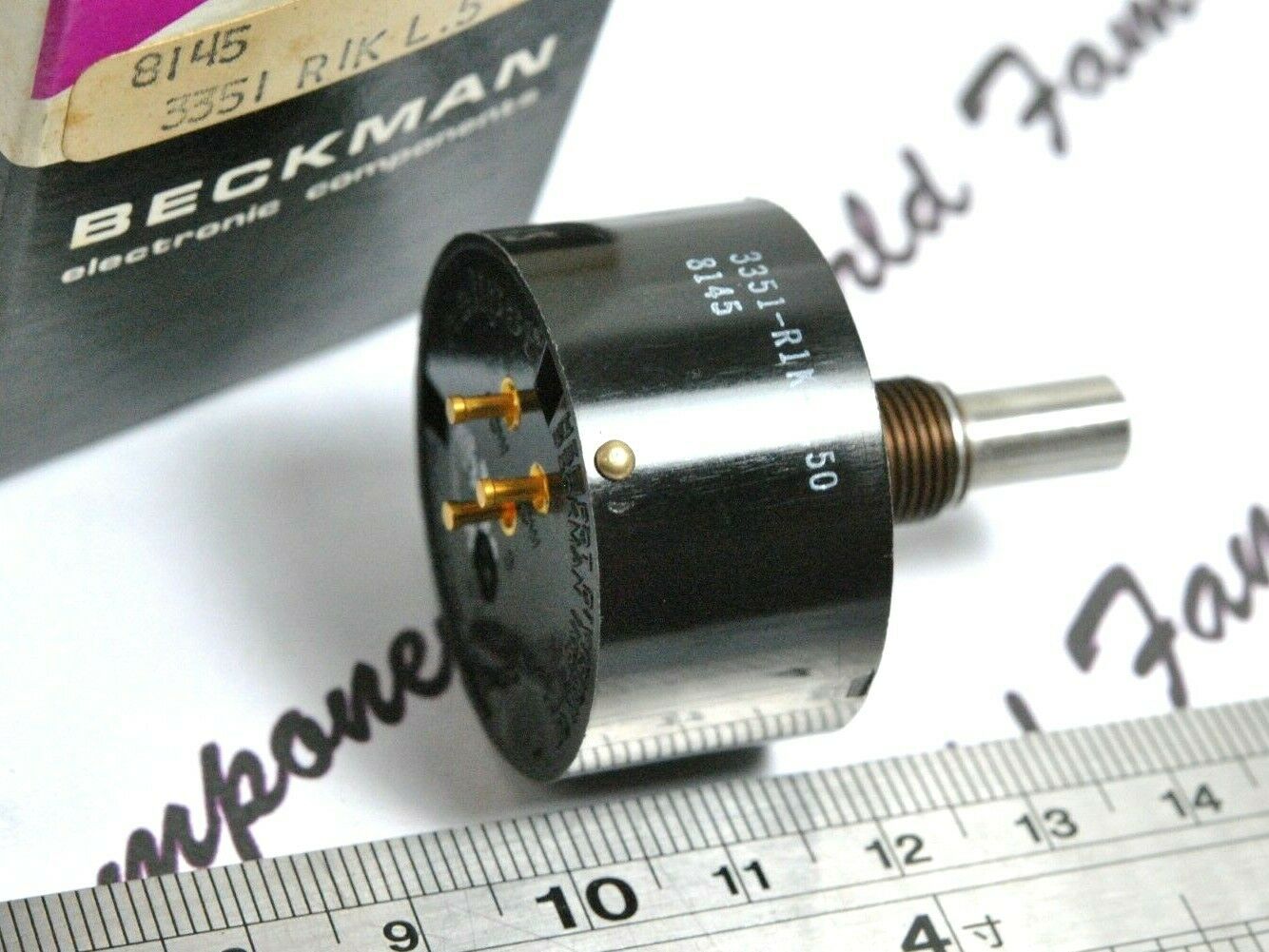 1pcs - Beckman Helipot 3351-R1K-L.50 1K Multi-Turns Potentiometer