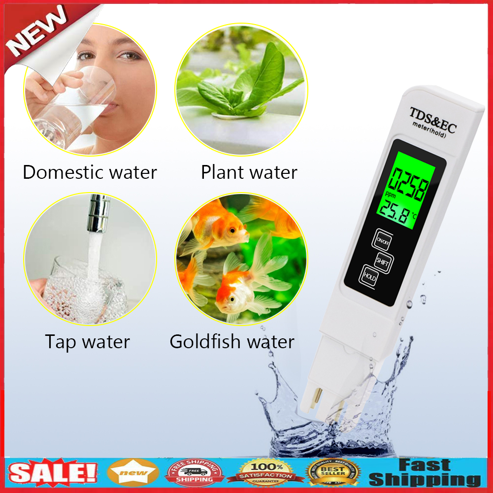 Water Quality Test Pen EC TDS Tester PH Meter Water Hardness Instruments @