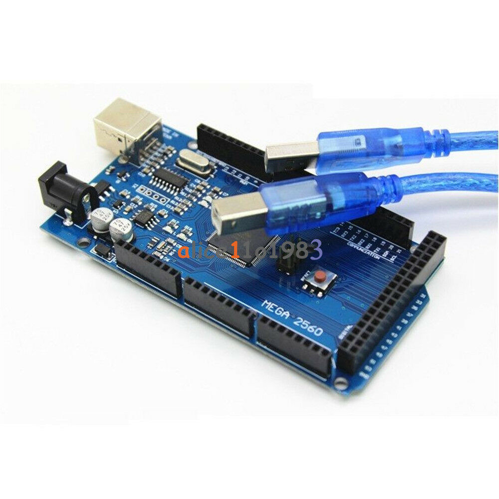 New Mega2560 R3 ATmega16U2 Board + Acrylic Box Enclosure Transparent Case