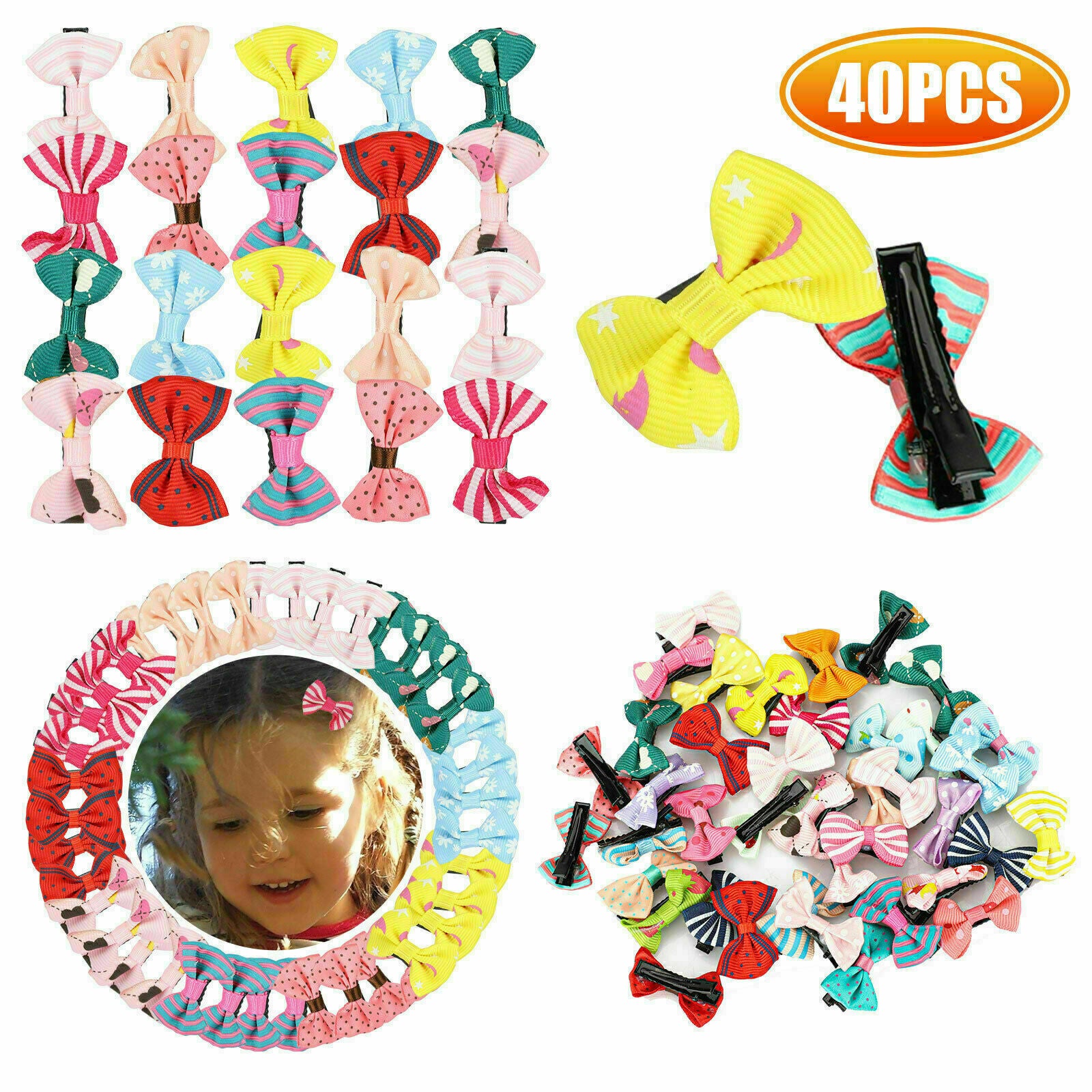 Kids Hair Clips Girls Toddler Multi-Color Hair Pretty Hairpin Baby Cute Clip Set