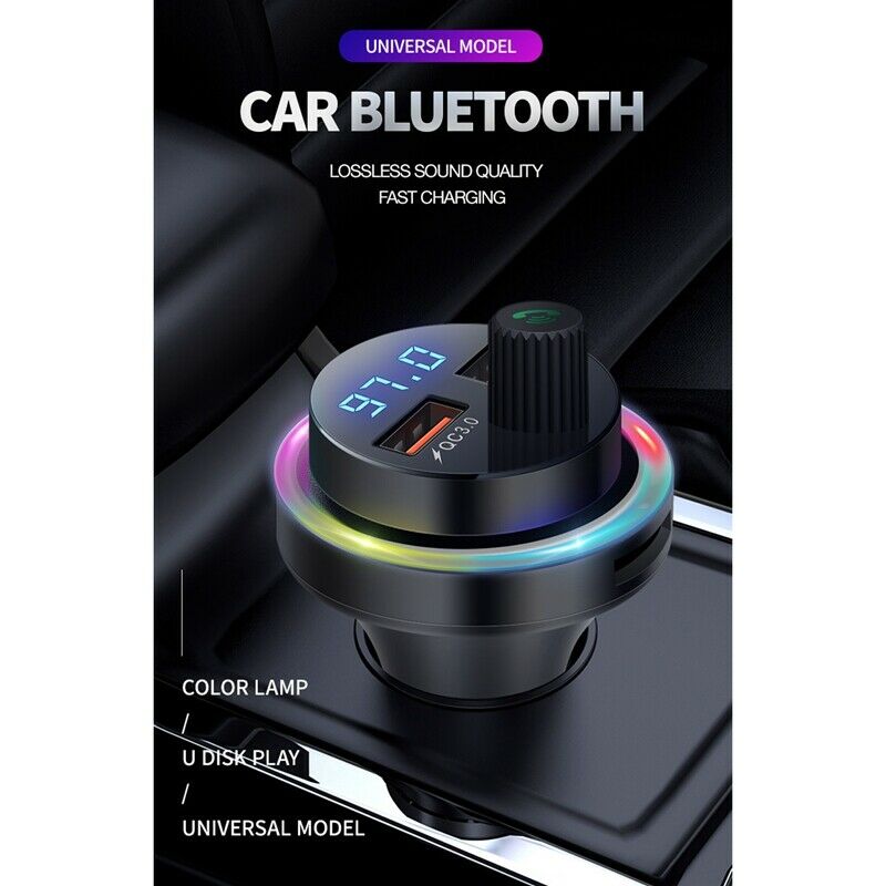 Bluetooth 5.1 FM Transmitter Car Kit MP3 Modulator Player Wireless Handsfree AL1