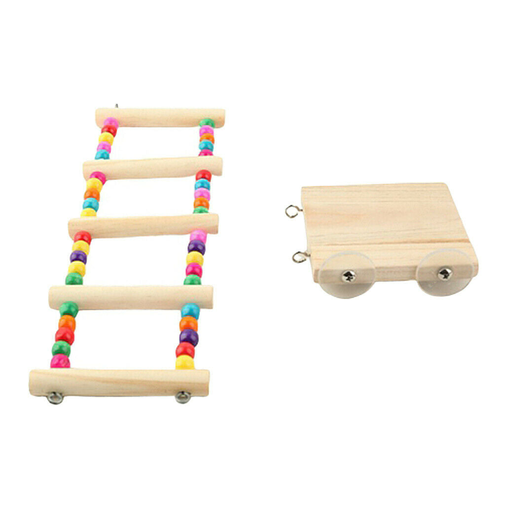 Wood Ladder Birds Climb Toys Parrots
