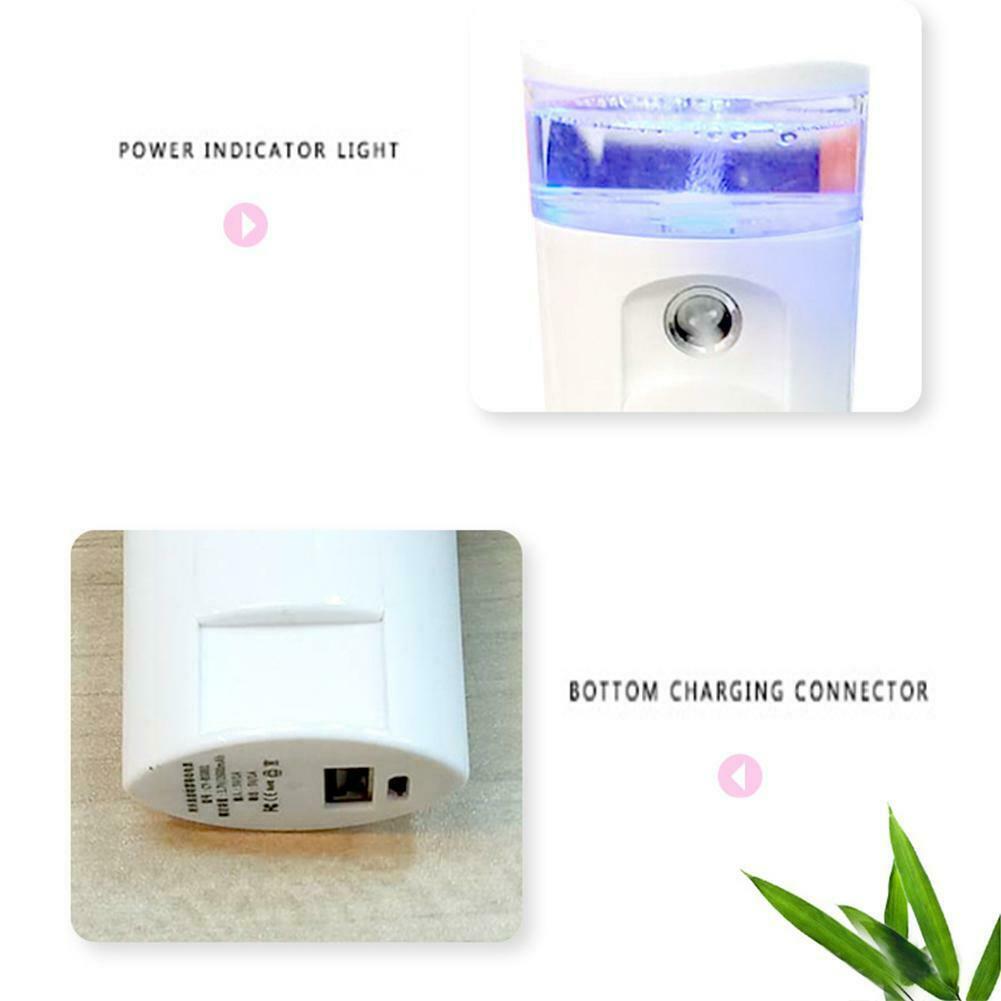 USB Nano Mist Sprayer Facial Steam Face Humidifier Cold Spray Beauty Device @