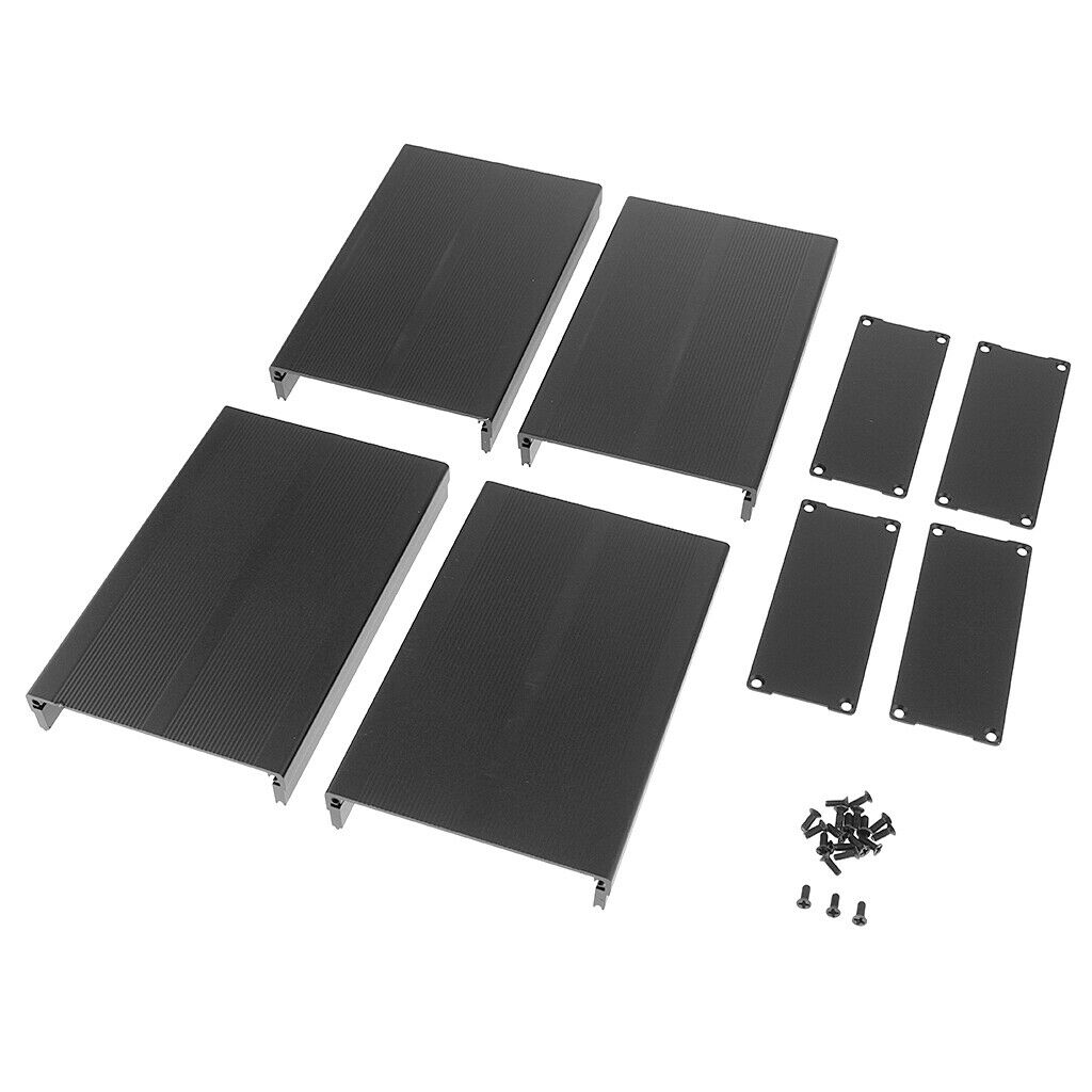 2Pcs Aluminum Enclosure PCB Cooler Box Case DIY for Projector 97x40x150mm