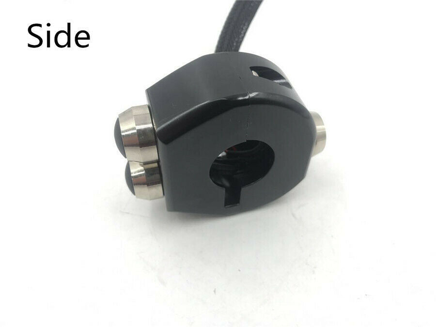 Black Full CNC Momentary Switch ATV Motorcycle Handle Bar Reset 3-Key Button 10A