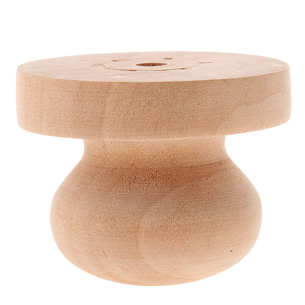 Prettyia 4x Wooden Rubber Stamp Handle for DIY Wood Craft Stamp Scrapbooking