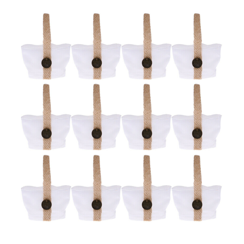12pcs Fashion Love Decor Small Sweets Candy Bags with Handle Wedding Favor