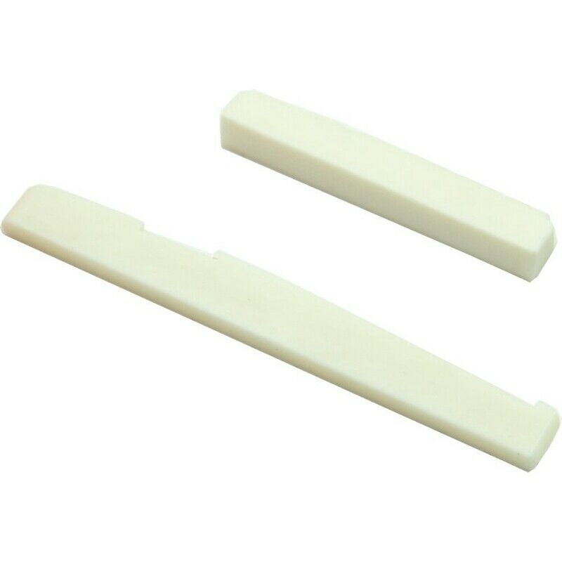 5X(1Set Ivory Bone Bridge Saddle And Nut For 6 String Acoustic Guitar Q9I5)