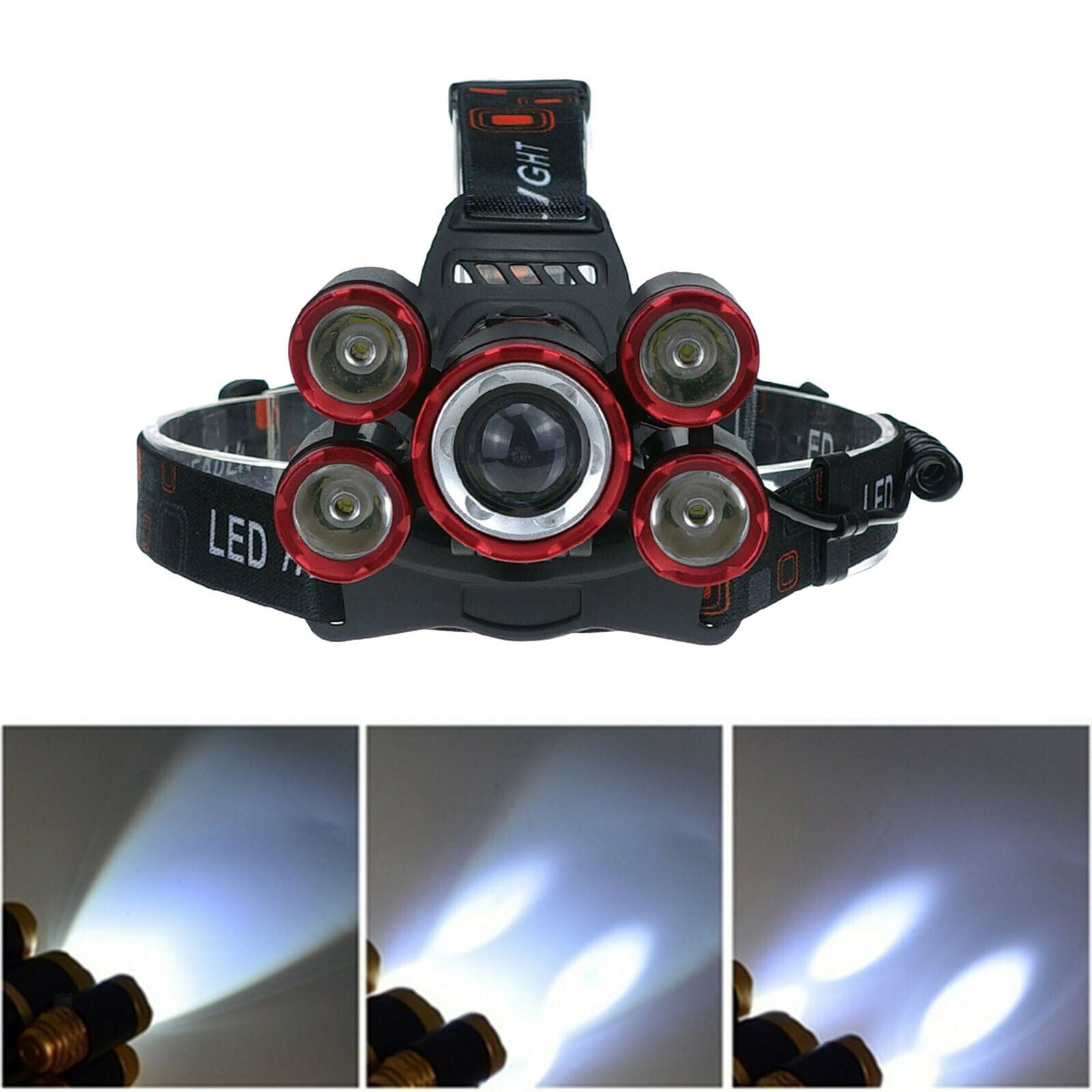 Powerful LED Headlamp Zoomable Headlight Hiking Head Lamp Torch Emergency
