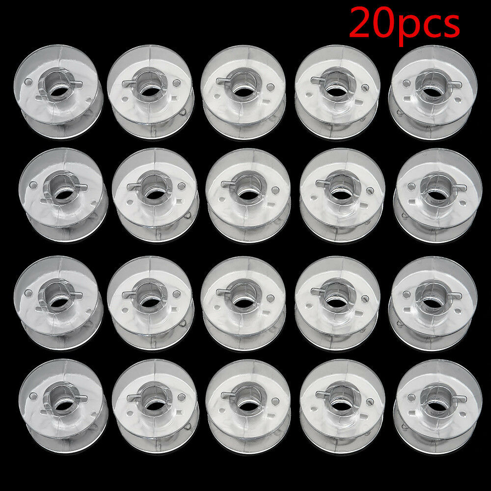 20Pcs Plastic Sewing Machine Empty Bobbins Spool Tool for Brother Janome Singer