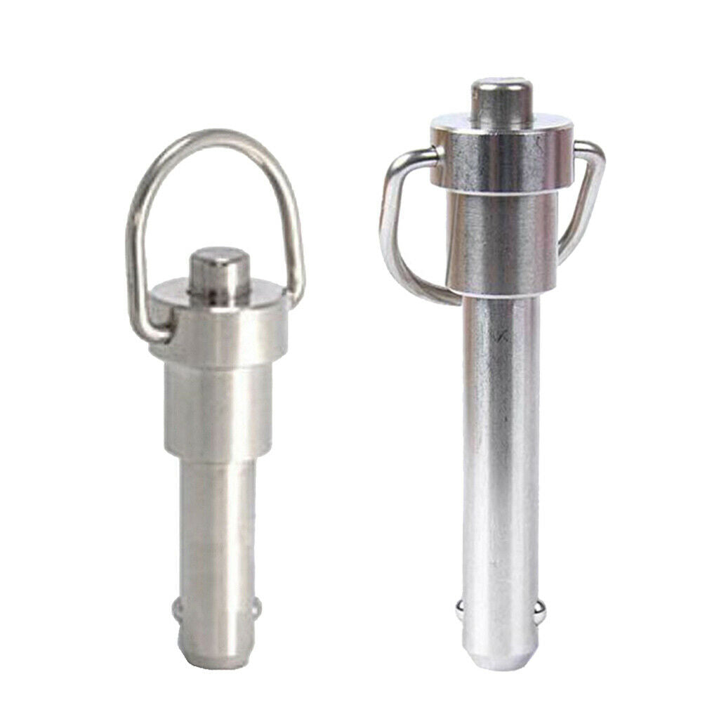 2x Push/Pull 0.24in Dia Ball Lock Pins Shank Stainless Steel Accessories Kit