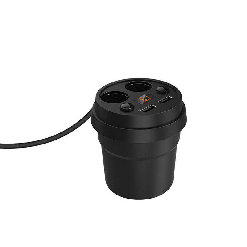 Unviersal 3.1A Dual USB Charger LED Voltage Current Display 2x Cigarette Lighter