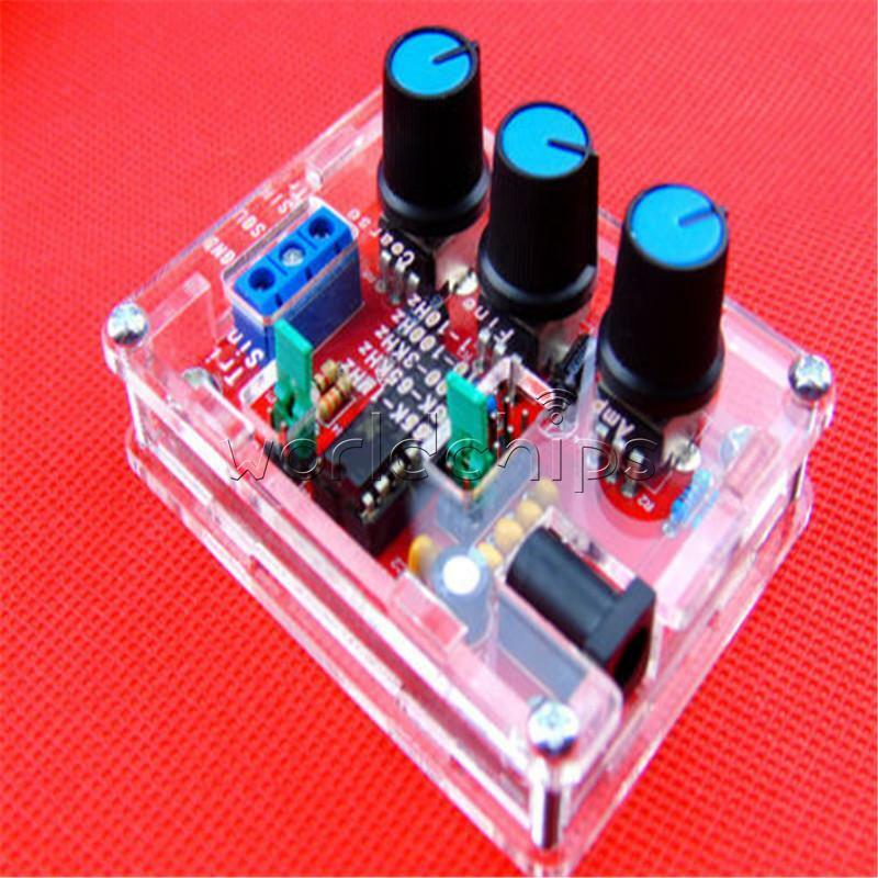 XR2206 Function Signal Generator DIY Kit Sine/Triangle/Square Wave DC9-12V +Case