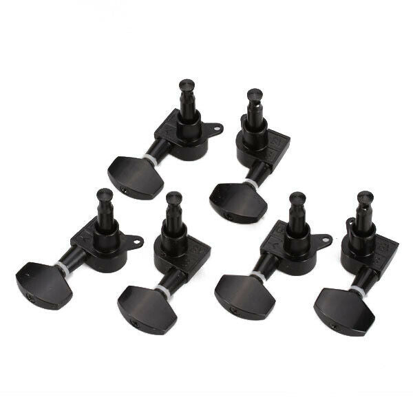 Set Acoustic Guitar Bridge Pins Saddle Nut+Tuning Pegs Tuner Machine Heads 3L 3R